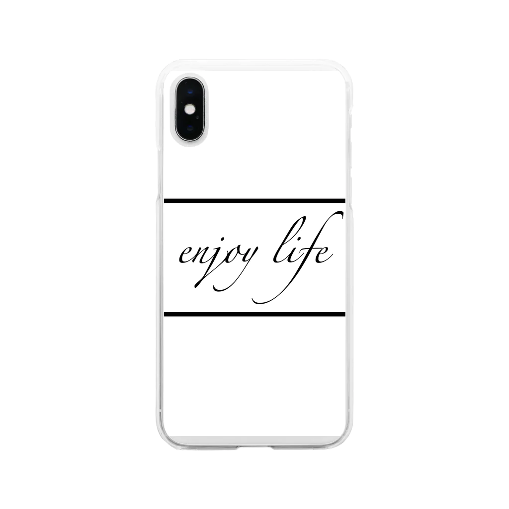 キアのenjoy Life 矢印ボード風 Soft Clear Smartphone Case