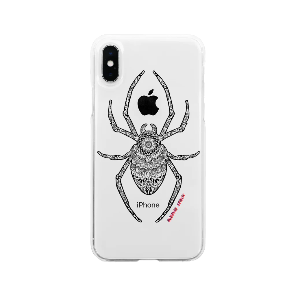 BUDDHA_BEACHの蜘蛛 Soft Clear Smartphone Case