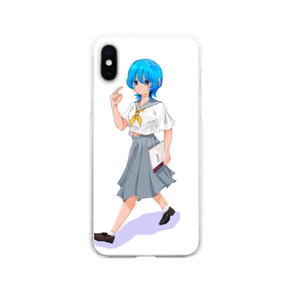 wmatpmentの日直セーラー女の子 Soft Clear Smartphone Case