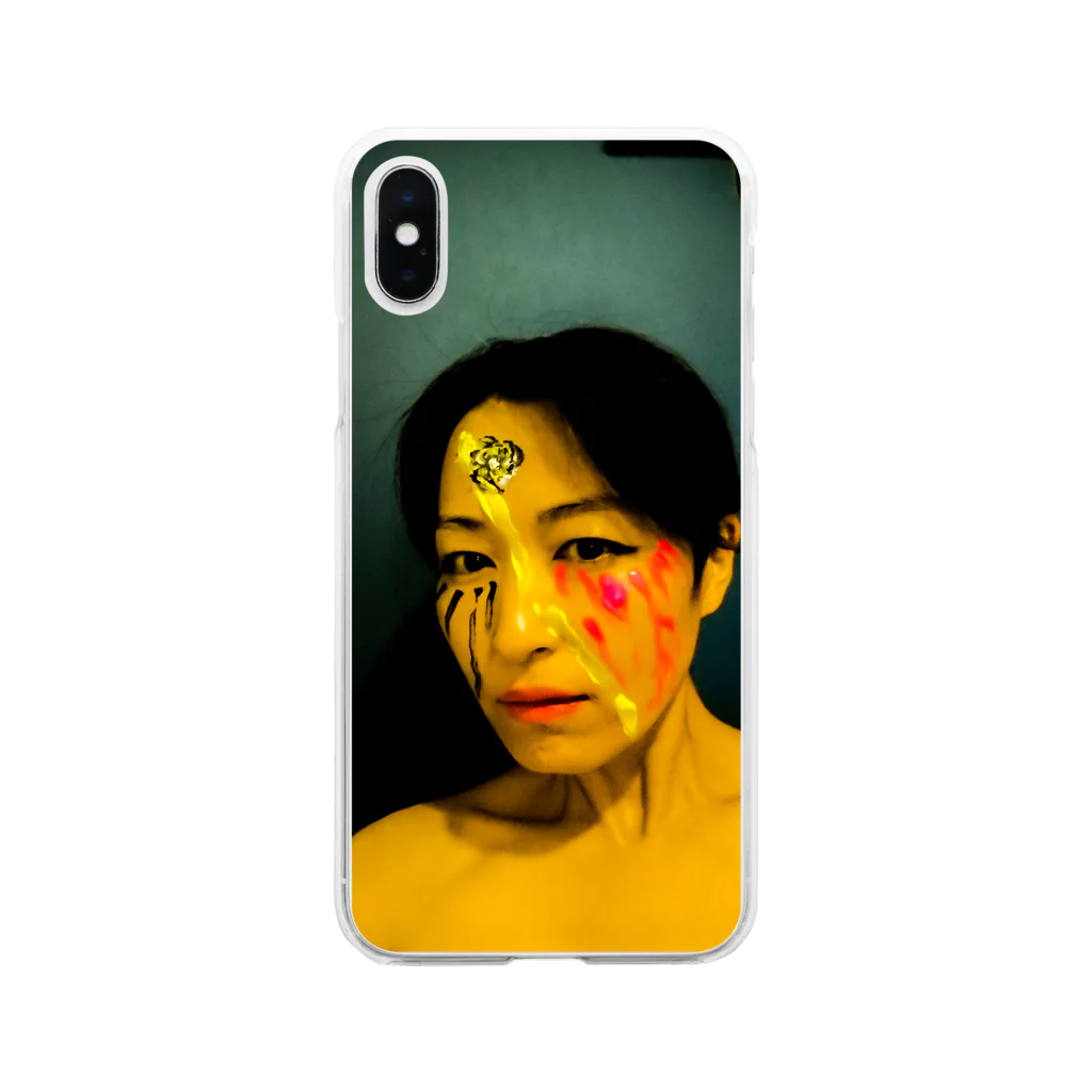 Naomi Okiの「Rain On Me」Naomi Okiバージョン Soft Clear Smartphone Case