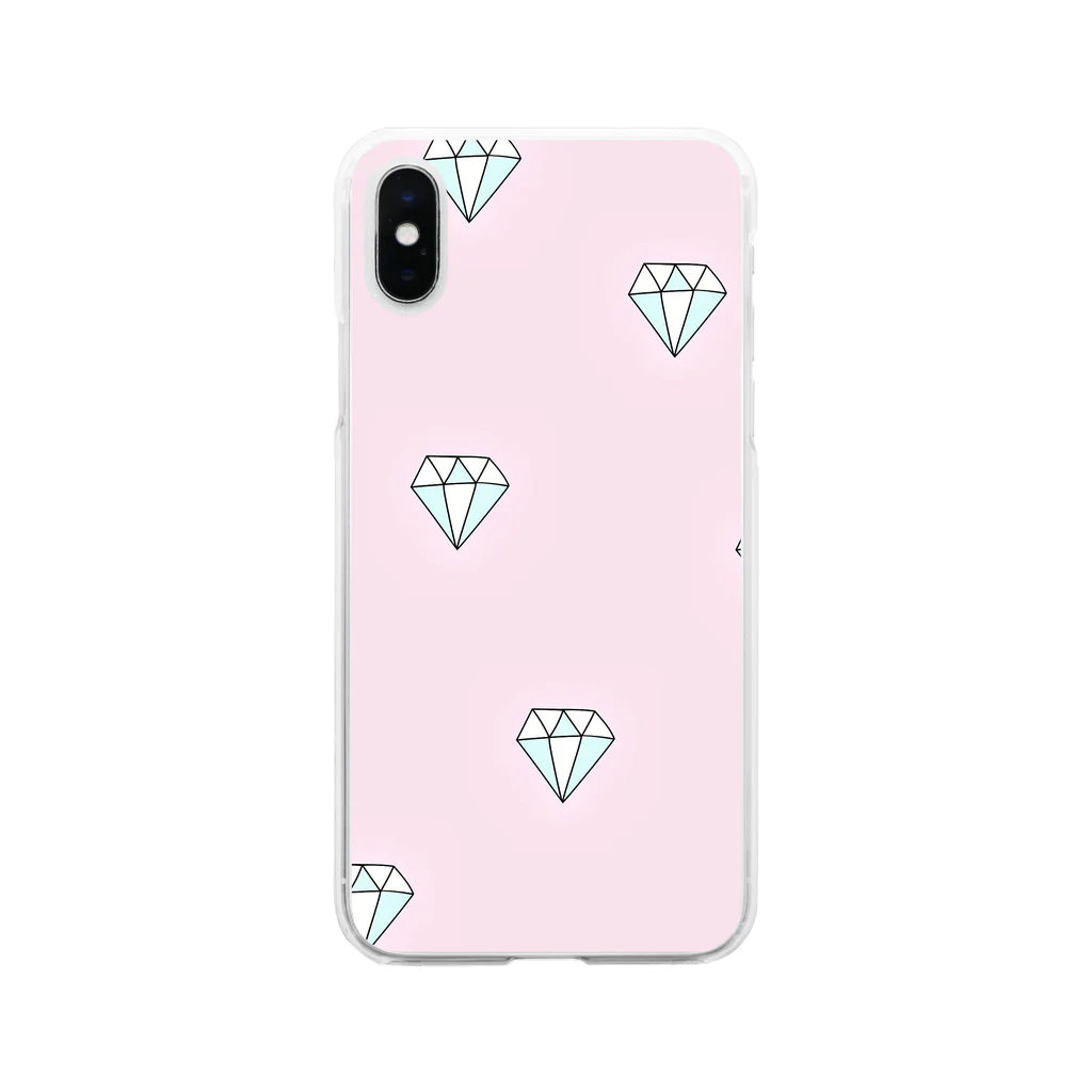 そるえのピンクダイヤモンド💎 Soft Clear Smartphone Case