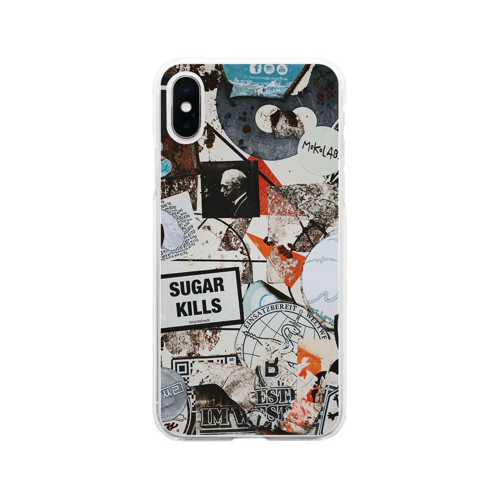 AMINOR (エーマイナー)のStreet Art Wall Stickers Soft Clear Smartphone Case