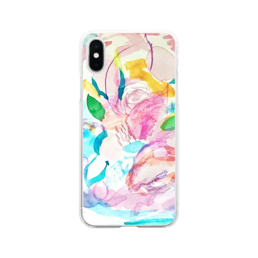 coaiの花のイロ Soft Clear Smartphone Case