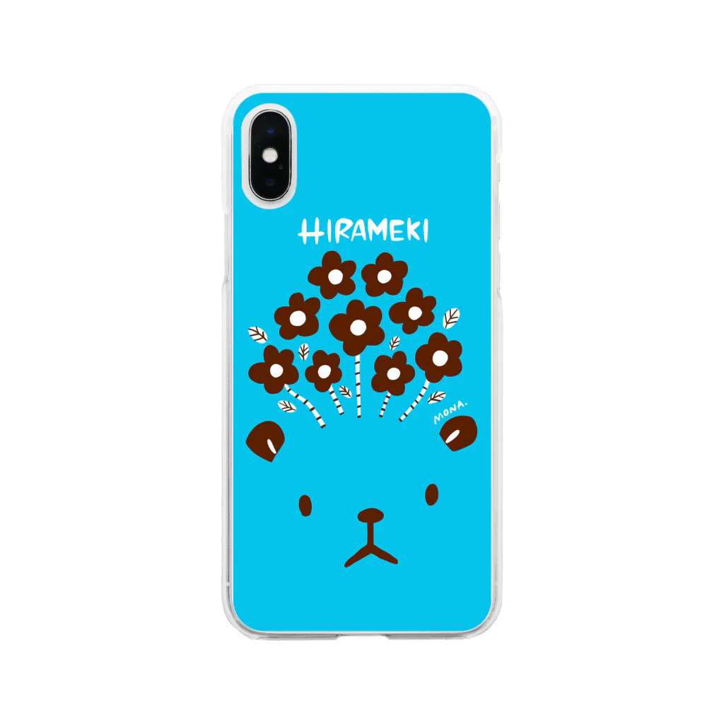 coloricoのHIRAMEKI くま Soft Clear Smartphone Case