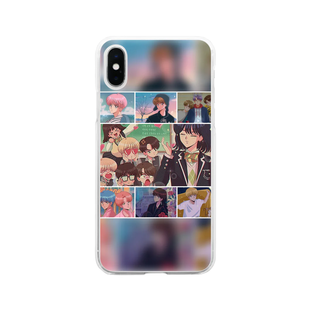 Korea_boy02のbts_case01 Soft Clear Smartphone Case