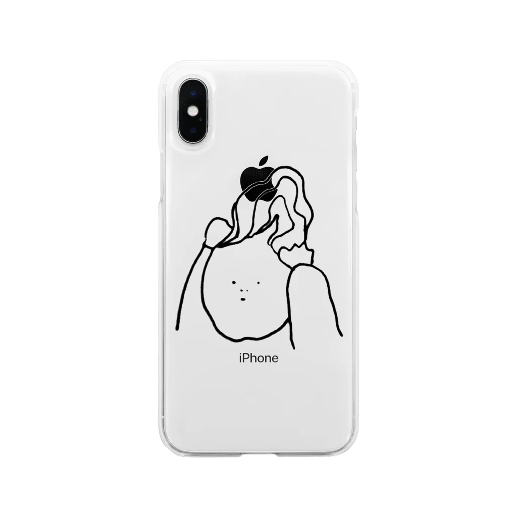 のんのヘアセットくん Soft Clear Smartphone Case