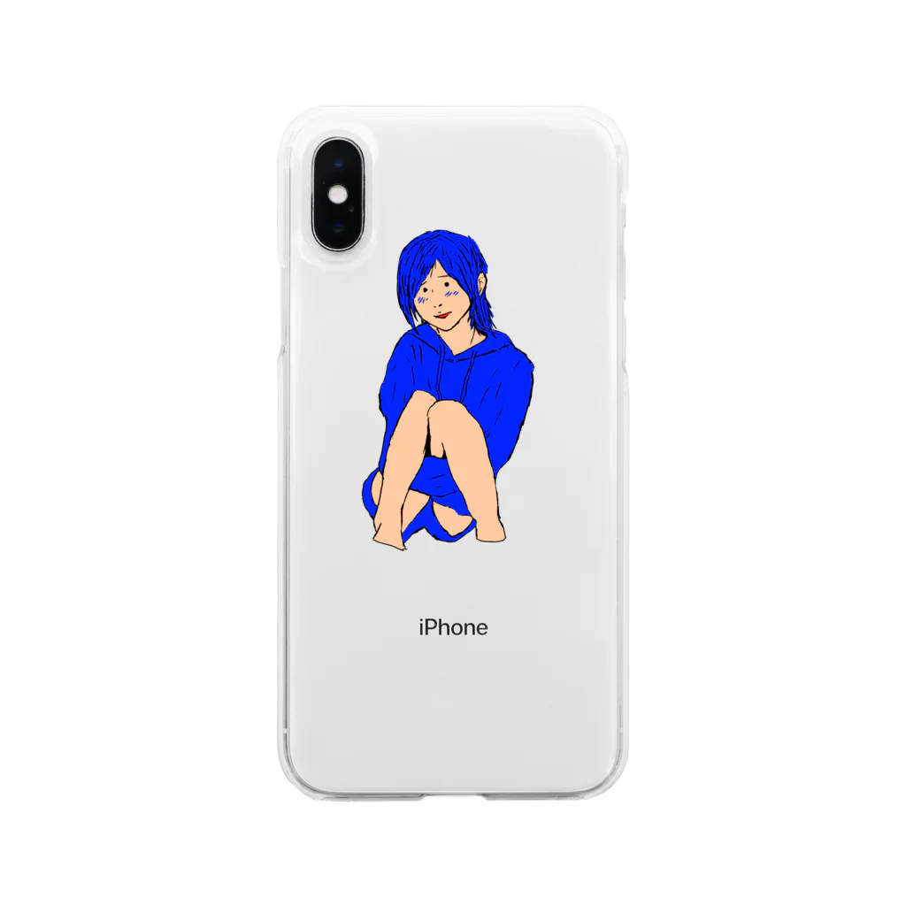 毎日奮闘ポニーテールの○○ちゃん。のパーカーポニーテールちゃん。 Soft Clear Smartphone Case