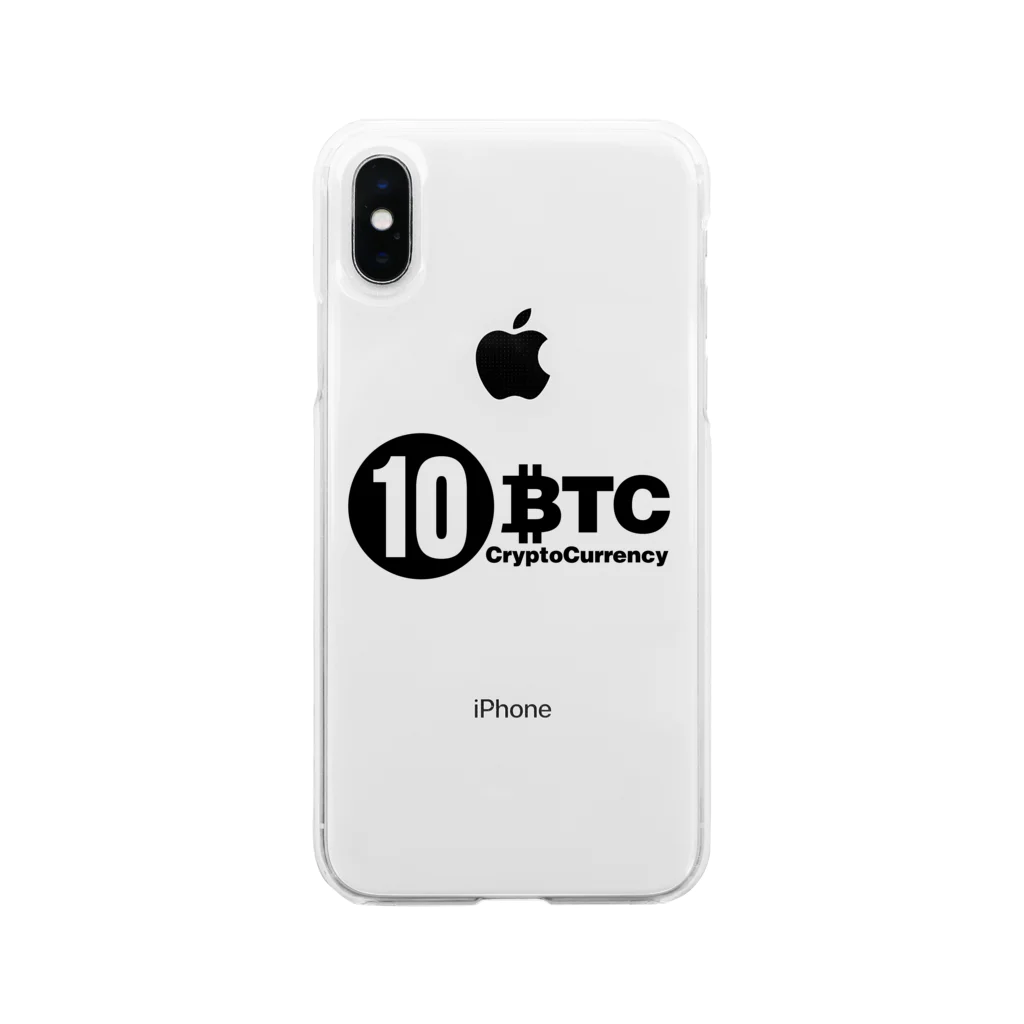 10BTCの10BTC(Black-Logo) ソフトクリアスマホケース