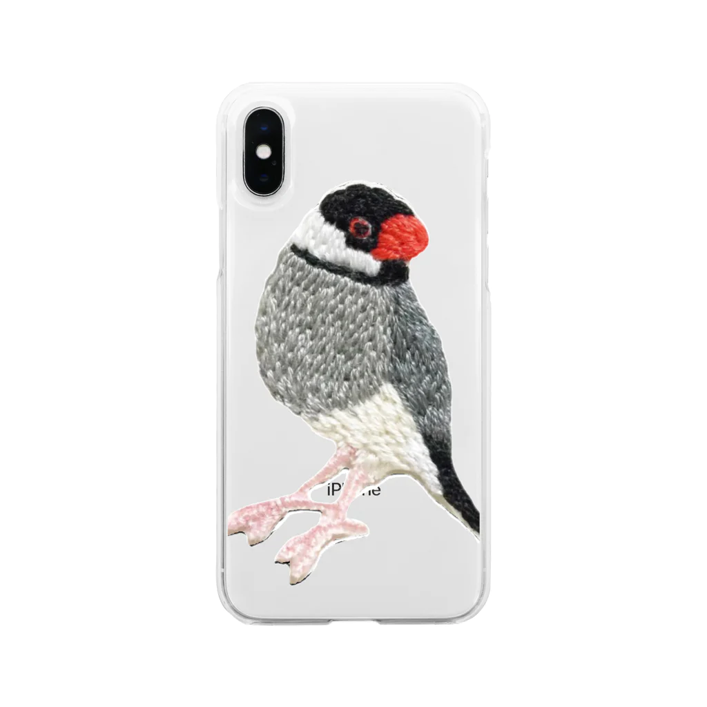 ソラマメの文鳥のぶんちょ Soft Clear Smartphone Case