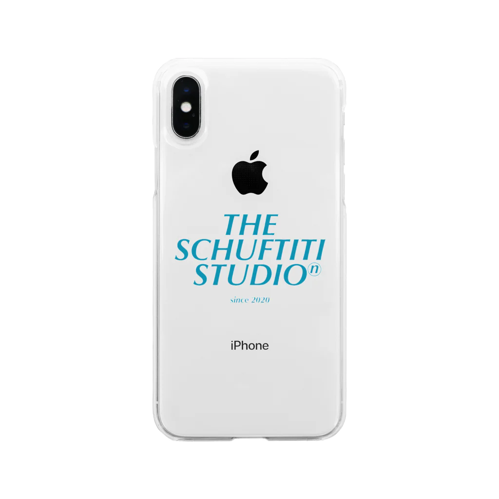 Schuftiti (シュフティティー)のThe Schuftiti Studio (ブルー) Soft Clear Smartphone Case