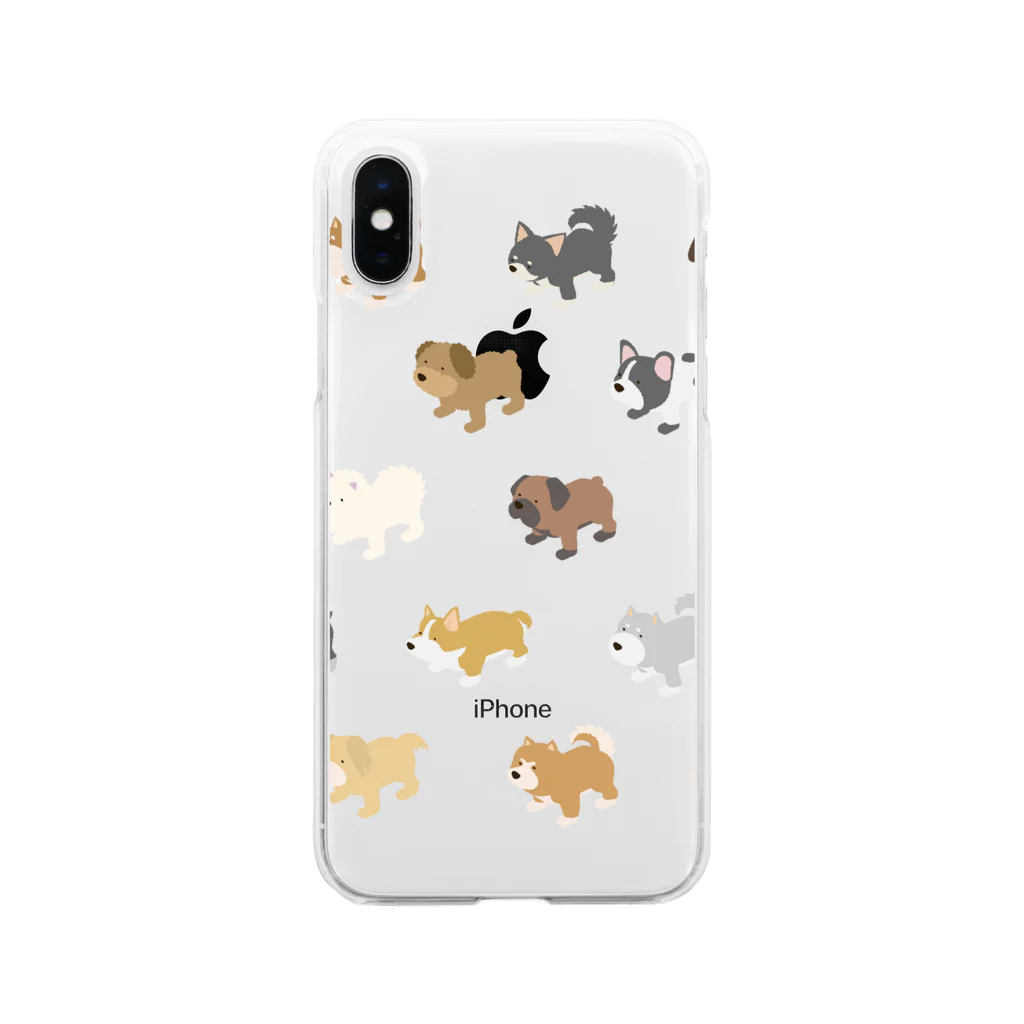 しばじるしデザインのイッヌいっぱい天国 Soft Clear Smartphone Case