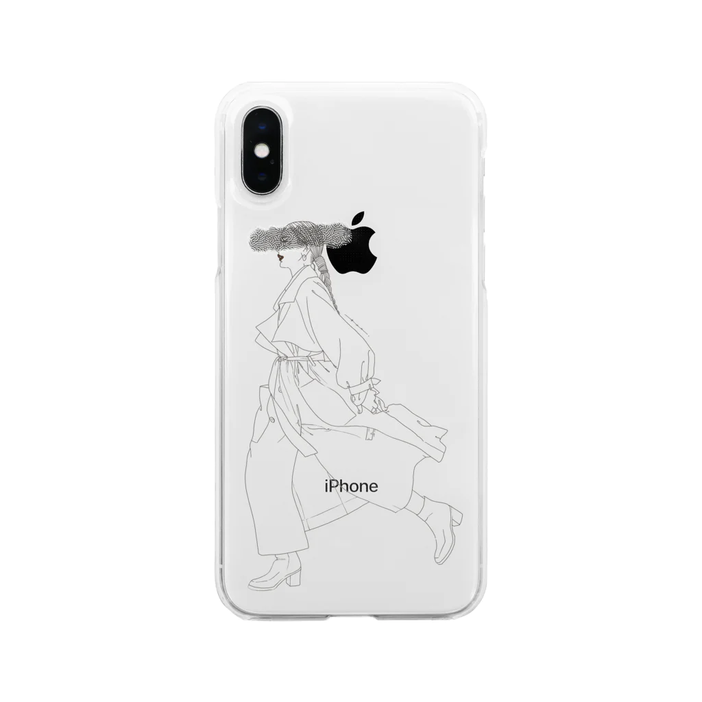 imuukiの【Imuuki | sae】 RUN  Soft Clear Smartphone Case