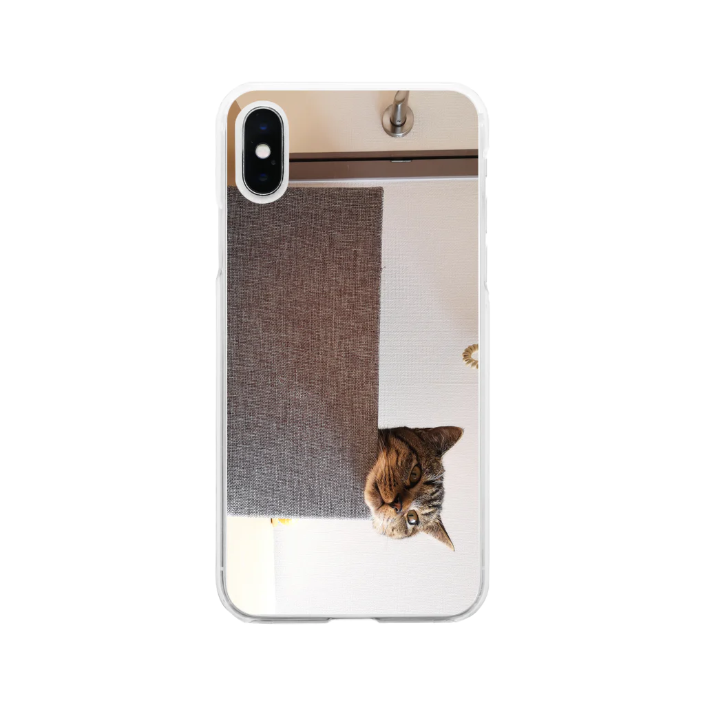 H.A.G.Sの生首ねっこスマホケース Soft Clear Smartphone Case