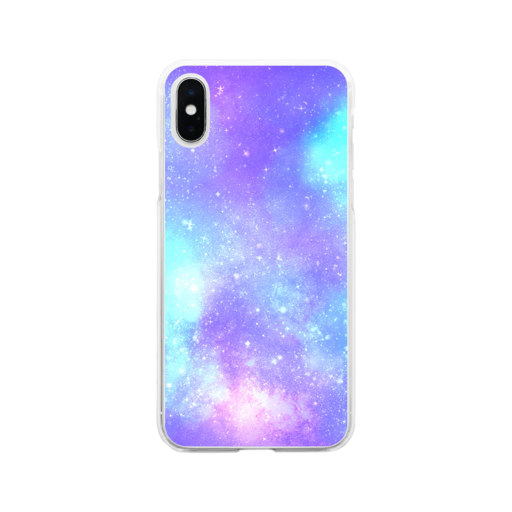 ぽめもものギャラクシー宇宙 Soft Clear Smartphone Case