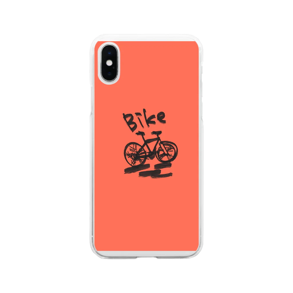 ばんやスマホケースの自転車 Soft Clear Smartphone Case