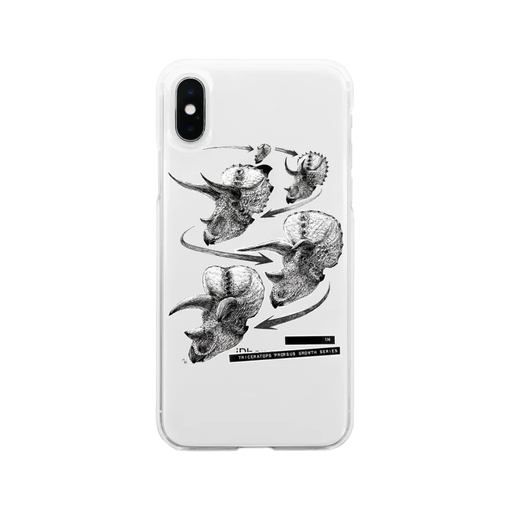 segasworksのTriceratops prorsus growth series Soft Clear Smartphone Case