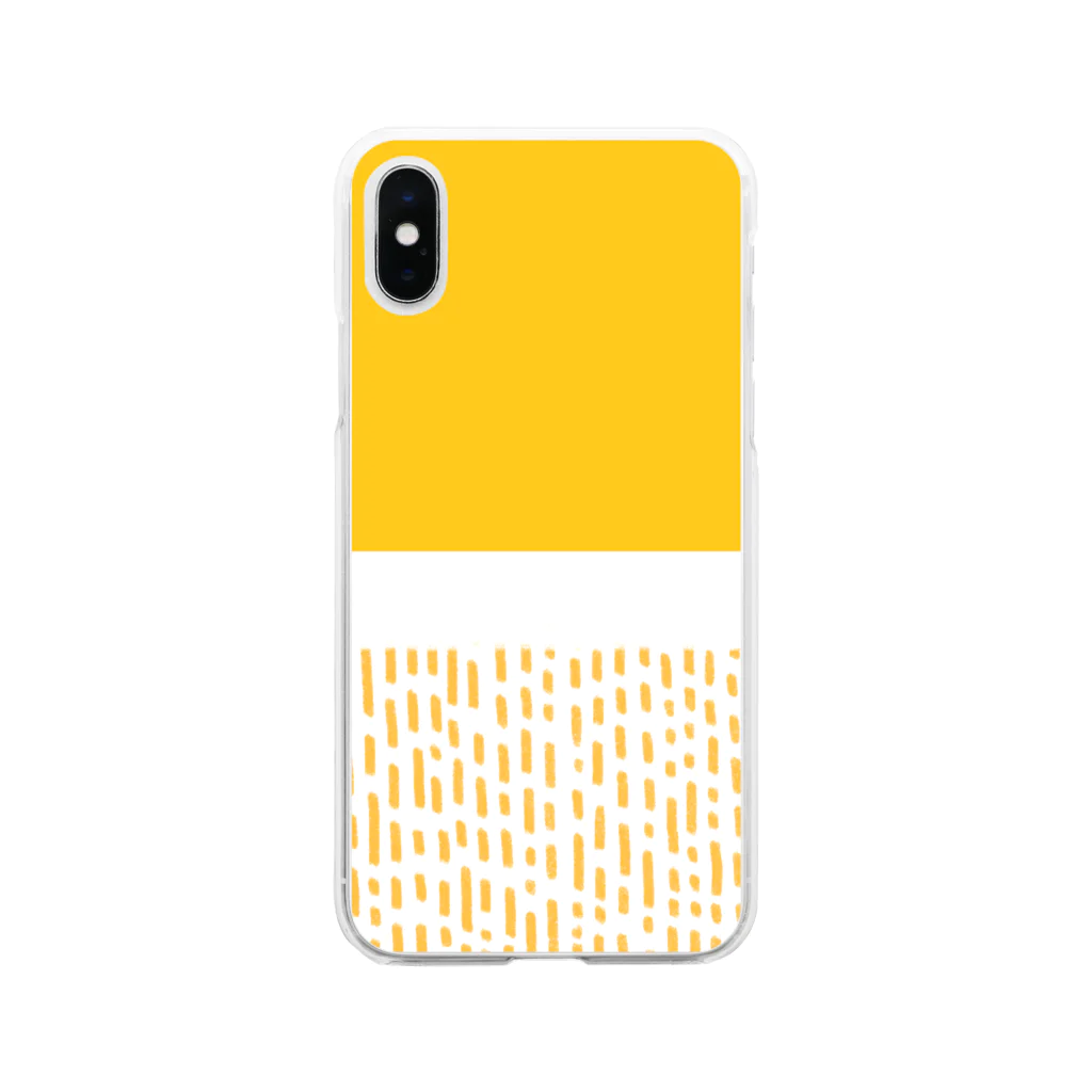 chooseのはんぶんきいろ　 Soft Clear Smartphone Case