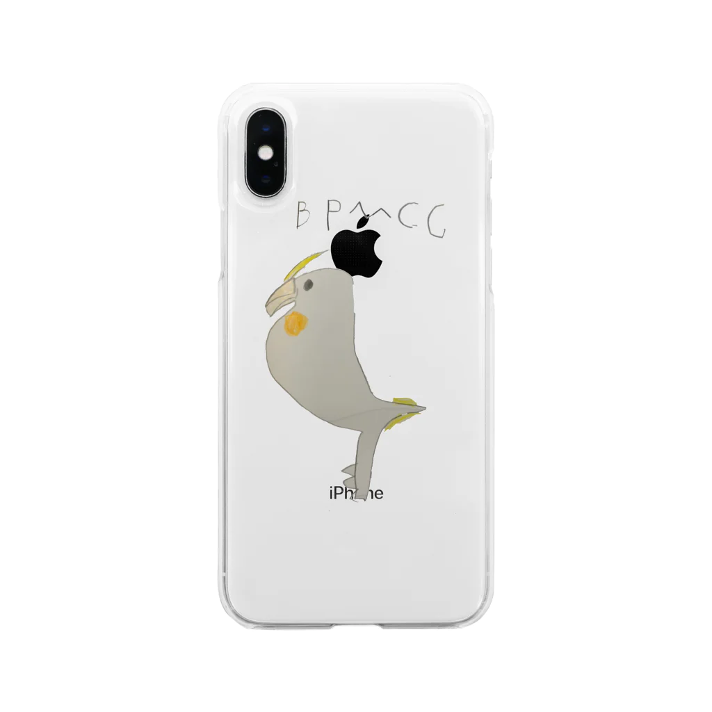 さきちゃんのおみせのオカメインコのくぅちゃん Soft Clear Smartphone Case