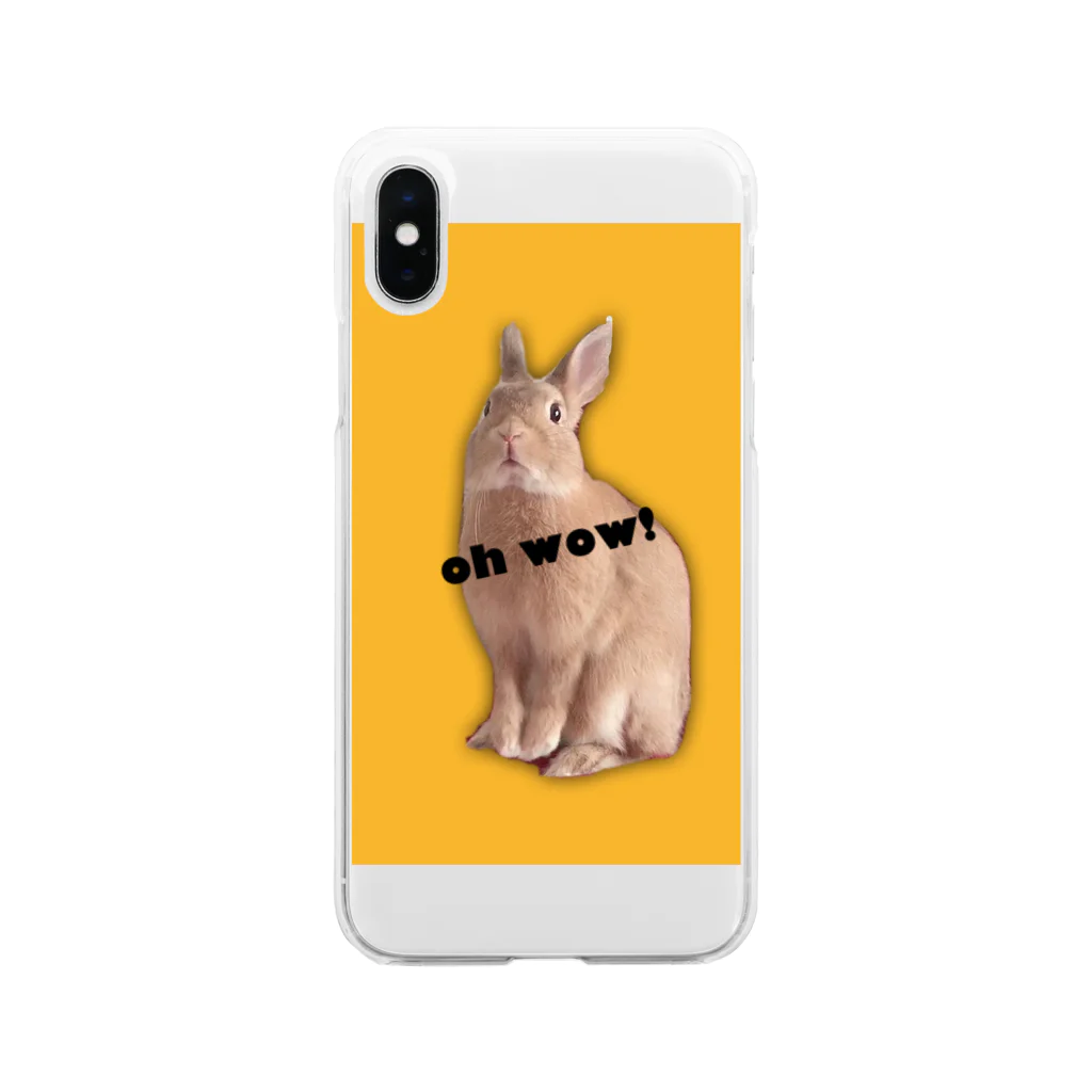 RAVI the rabbitのRAVI the rabbit Soft Clear Smartphone Case