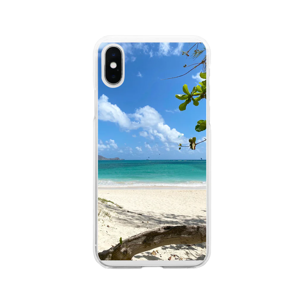 Good Vibes OnlyのKailua Beach Soft Clear Smartphone Case