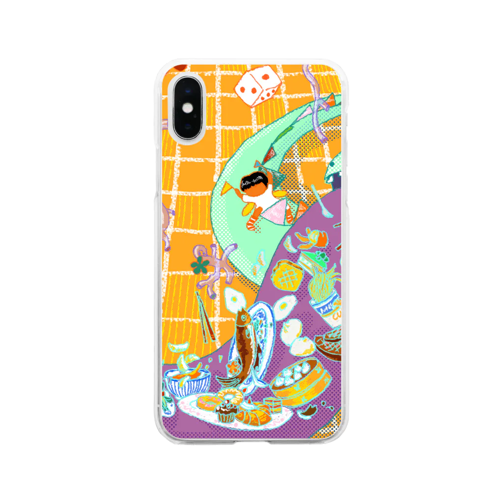 ipinlululululu's ferris wheelの食いしん坊 Soft Clear Smartphone Case