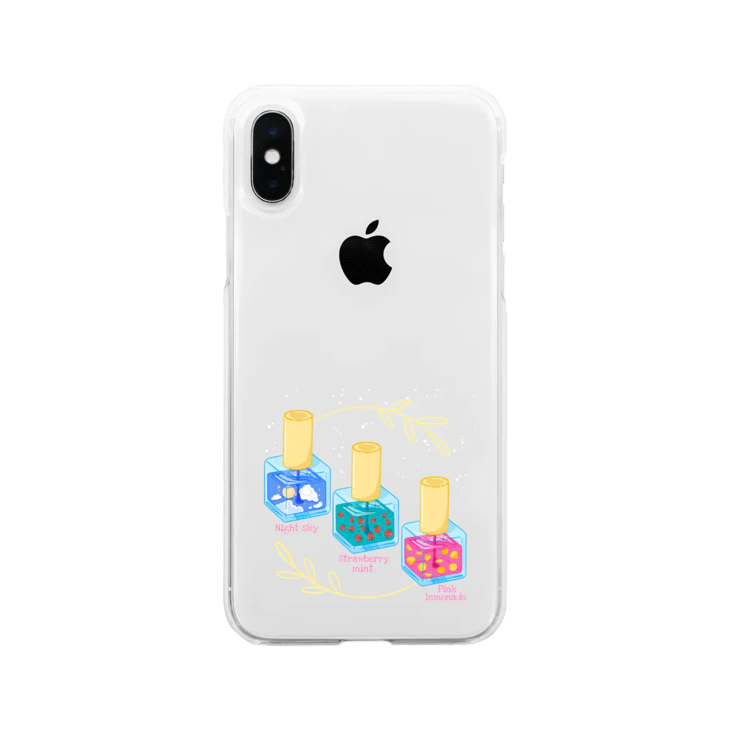 Phabals ショップのネイルアート Soft Clear Smartphone Case