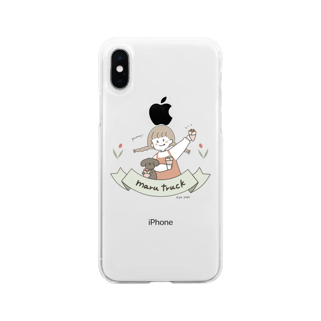 marutruckのまるちゃん Soft Clear Smartphone Case