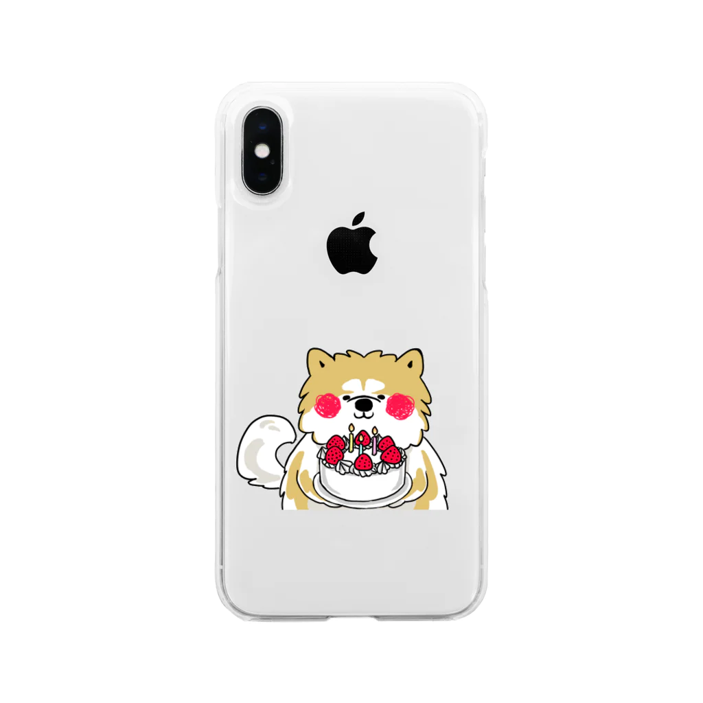 保護犬達の楽園オリジナルグッズのハッピー大吉くん Soft Clear Smartphone Case