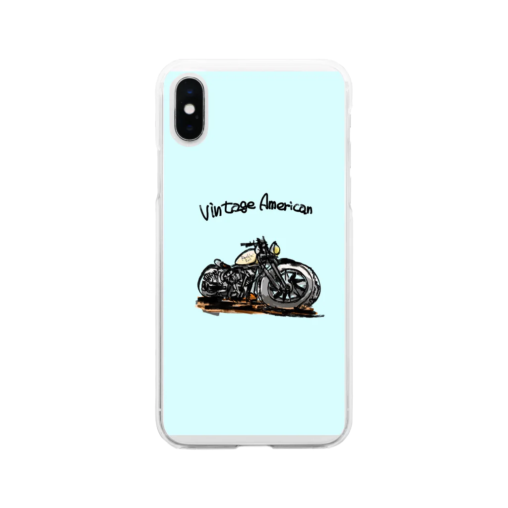 ばんやスマホケースのVintage America  Soft Clear Smartphone Case