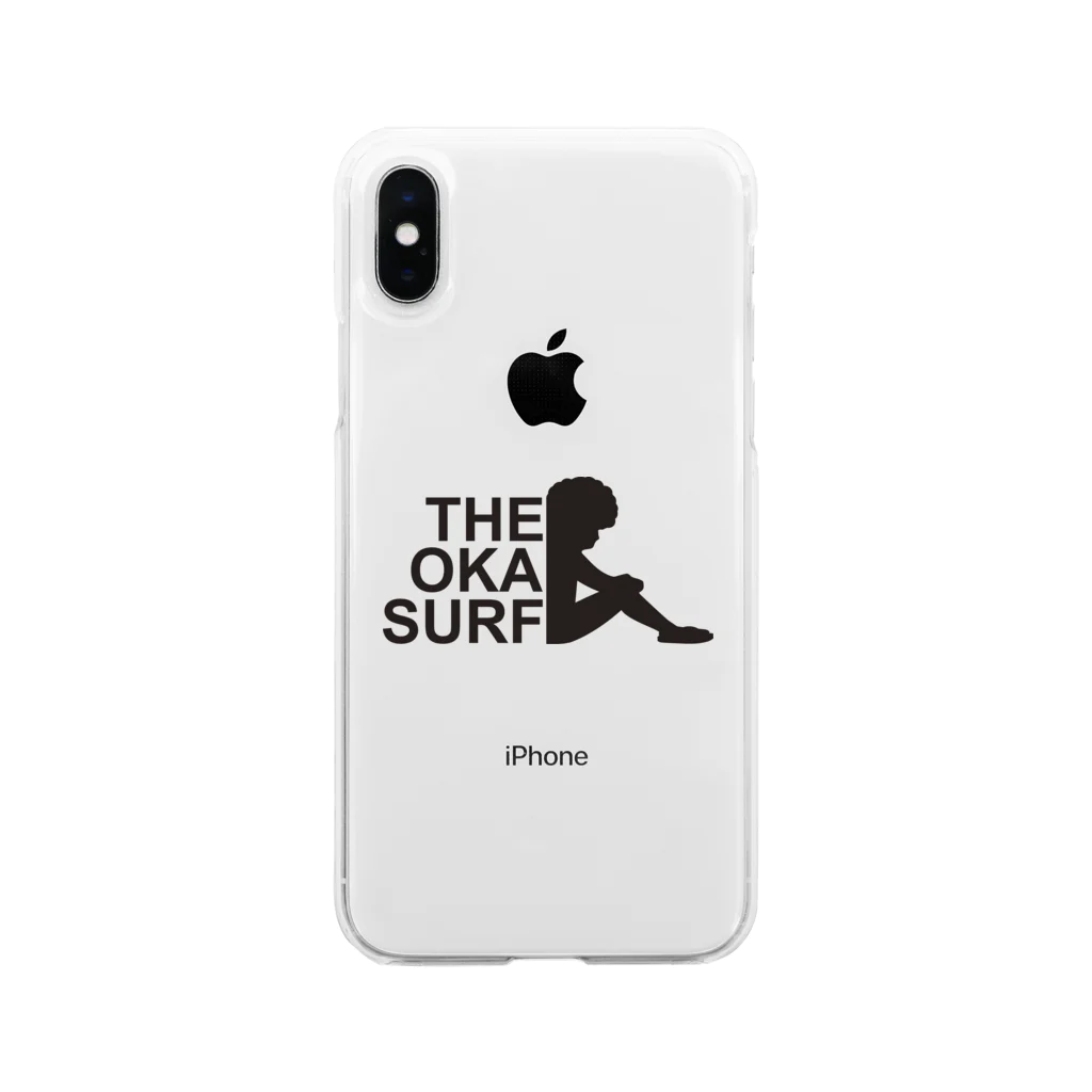 THE OKA SURFのSURF_THE OKASURF LOGO Soft Clear Smartphone Case