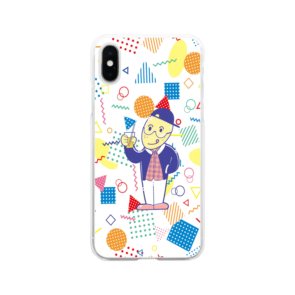 野田　尚花のレモンくん　80年代イラスト風　ポップ Soft Clear Smartphone Case