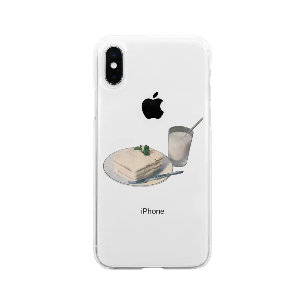 ☢のwhite lunch Soft Clear Smartphone Case