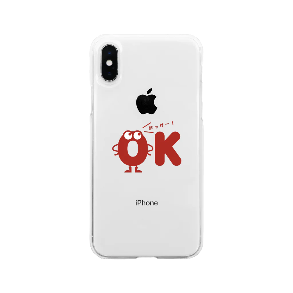 レトロ屋のOKくん Soft Clear Smartphone Case