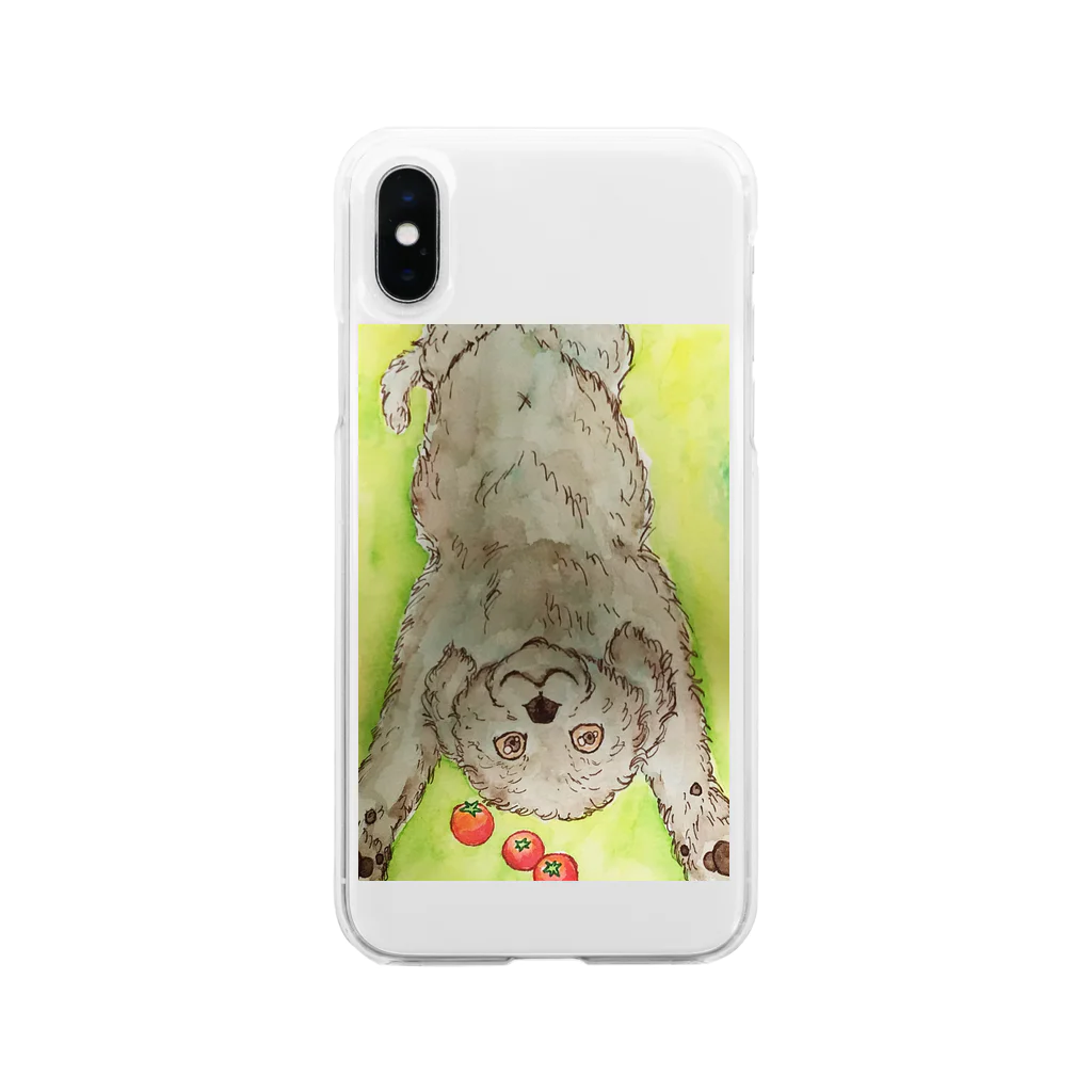 ぼくらの時間（みどり色）のバンザイ犬編。 Soft Clear Smartphone Case