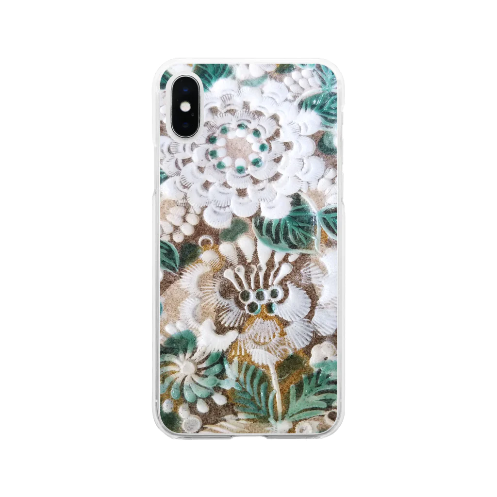 kakuu 花空の新緑の花曼荼羅 Soft Clear Smartphone Case