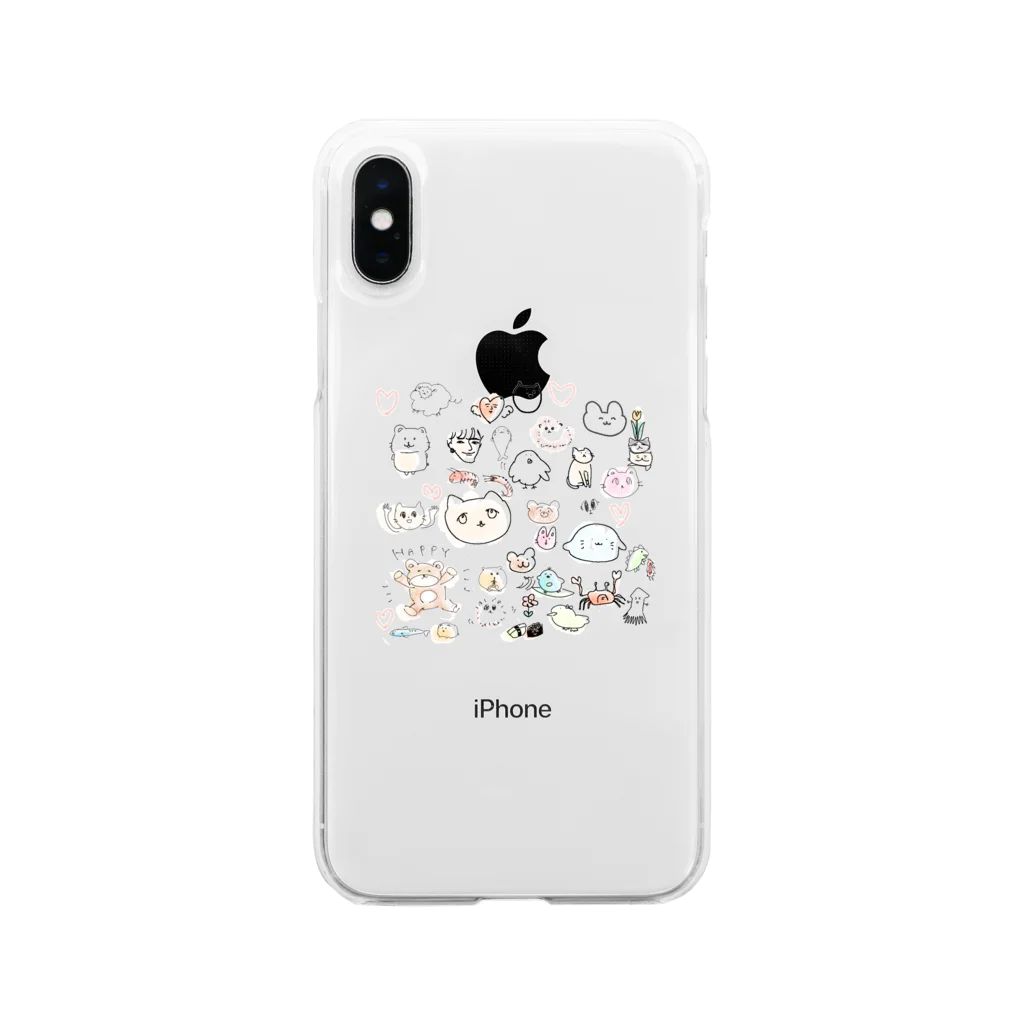 gagigugegoの世界政府 Soft Clear Smartphone Case