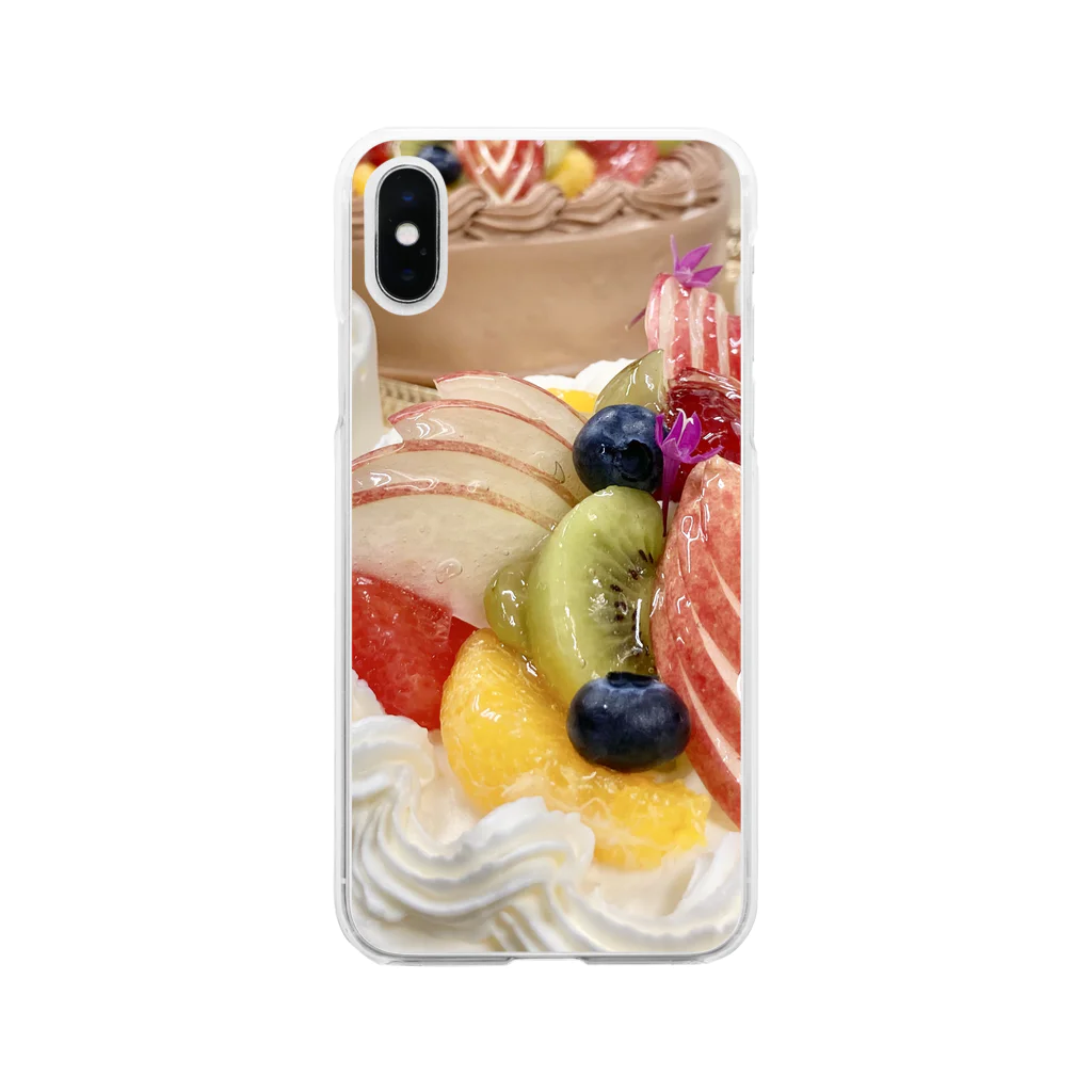 こぱのフルーツのケーキ Soft Clear Smartphone Case