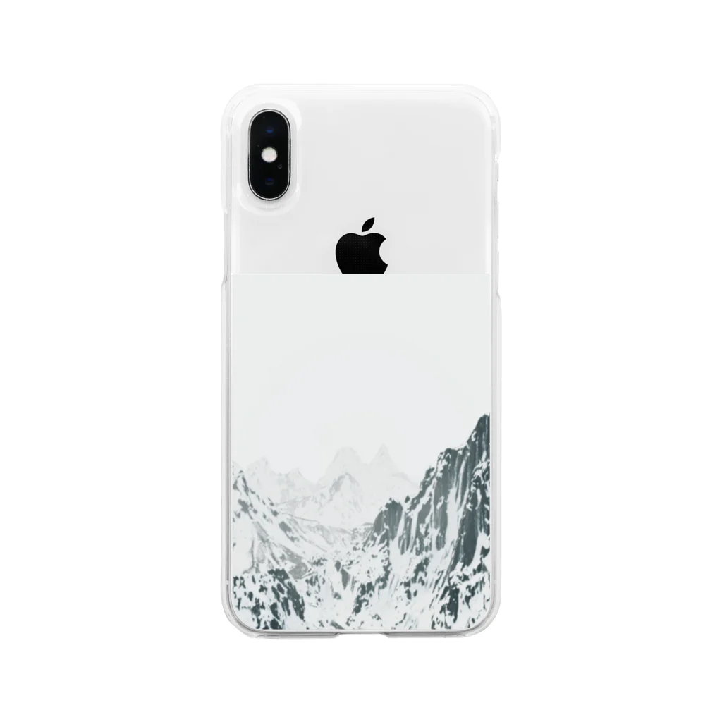 yu-designのSnowy Mountain Soft Clear Smartphone Case