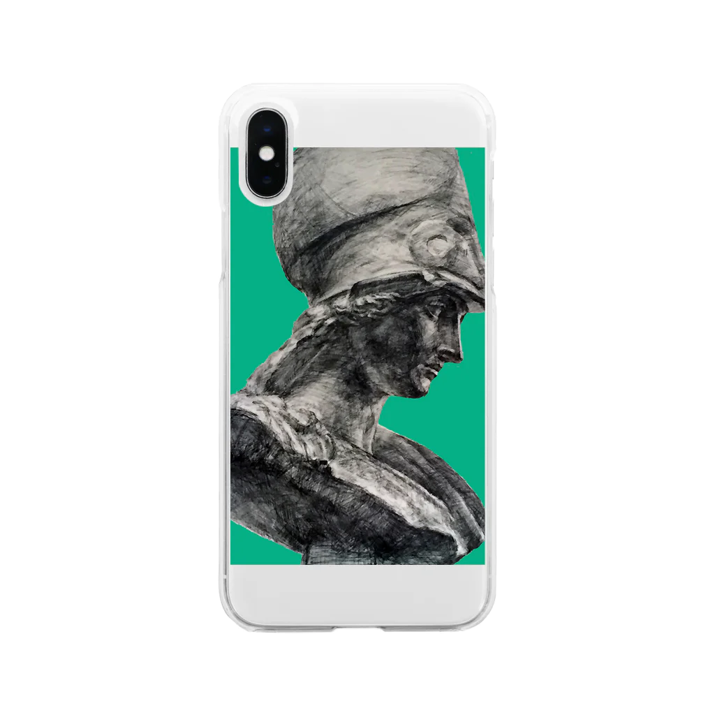 keikororinのplaster figure Soft Clear Smartphone Case