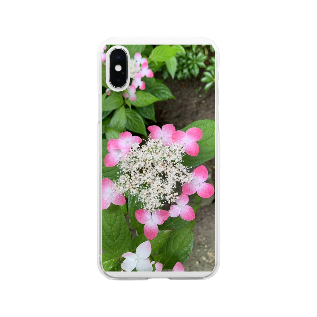 Luna Happyの紫陽花　Hydrangea Soft Clear Smartphone Case