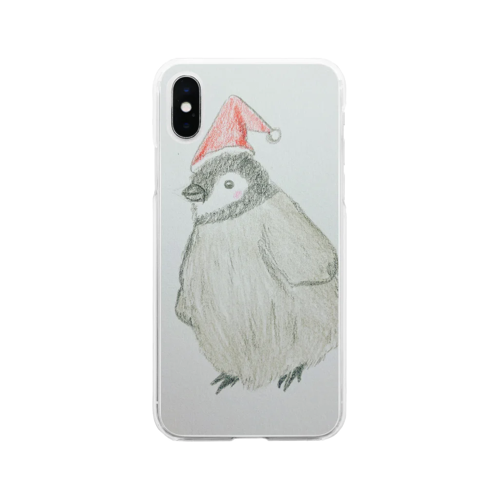 HARU×HIME shopのペンギンサンタコスプレ Soft Clear Smartphone Case