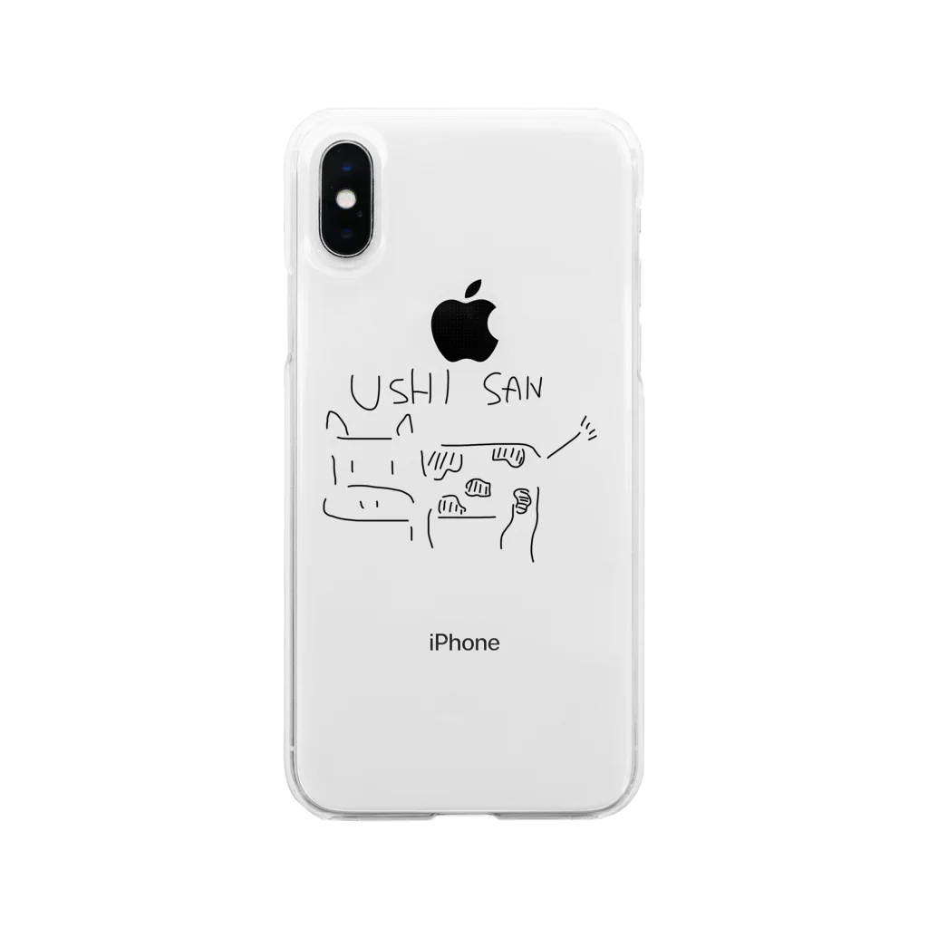 12_O7のUSHI SAN Soft Clear Smartphone Case