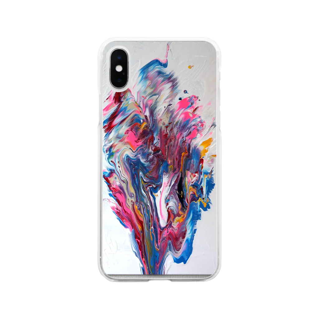 アオムラサキのWing of Hope 001 Soft Clear Smartphone Case