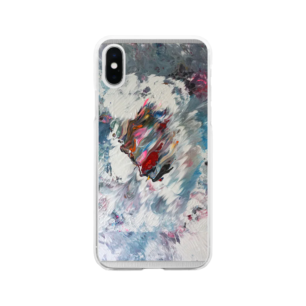 アオムラサキのSide Face 001 Soft Clear Smartphone Case