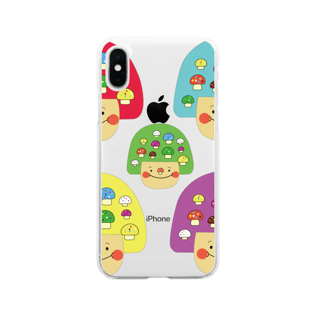 nikomomoのmushgirl Soft Clear Smartphone Case