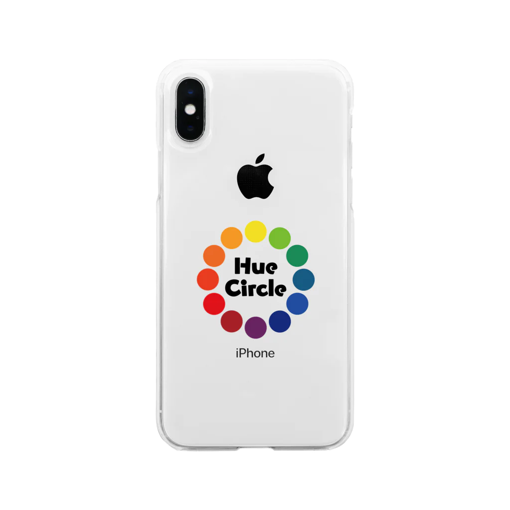 ねこのかくれが的ひみつきちハウスのHue Circle 色相環12 Soft Clear Smartphone Case