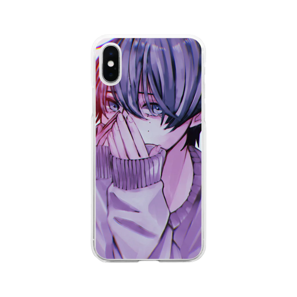 とみすけの蓋をしろ。 Soft Clear Smartphone Case