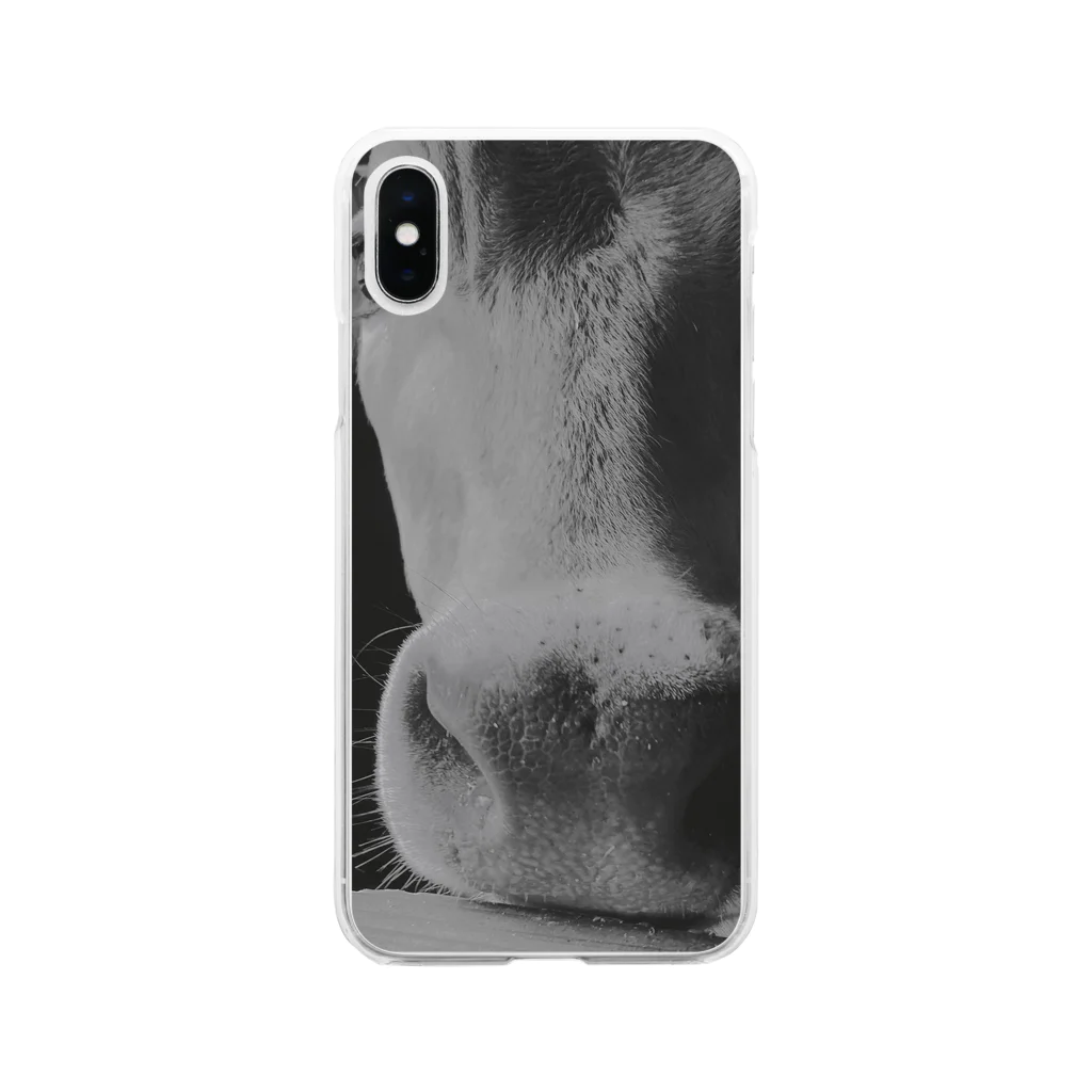 spinのlimited　cow Collection Soft Clear Smartphone Case