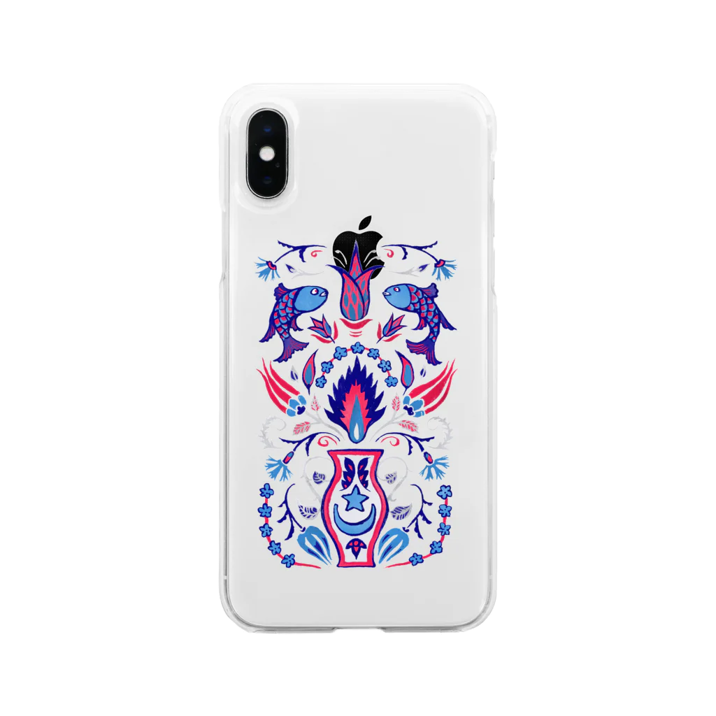 IZANAMI by Akane Yabushitaの🇹🇷トルコのイズニックタイル【ラピスラズリ】 Soft Clear Smartphone Case