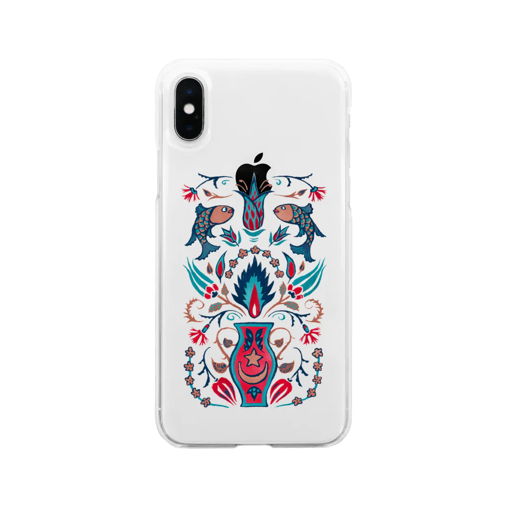 IZANAMI by Akane Yabushitaの🇹🇷トルコのイズニックタイル【ティール】 Soft Clear Smartphone Case